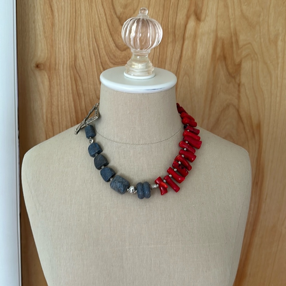 Handmade stone statement necklace
